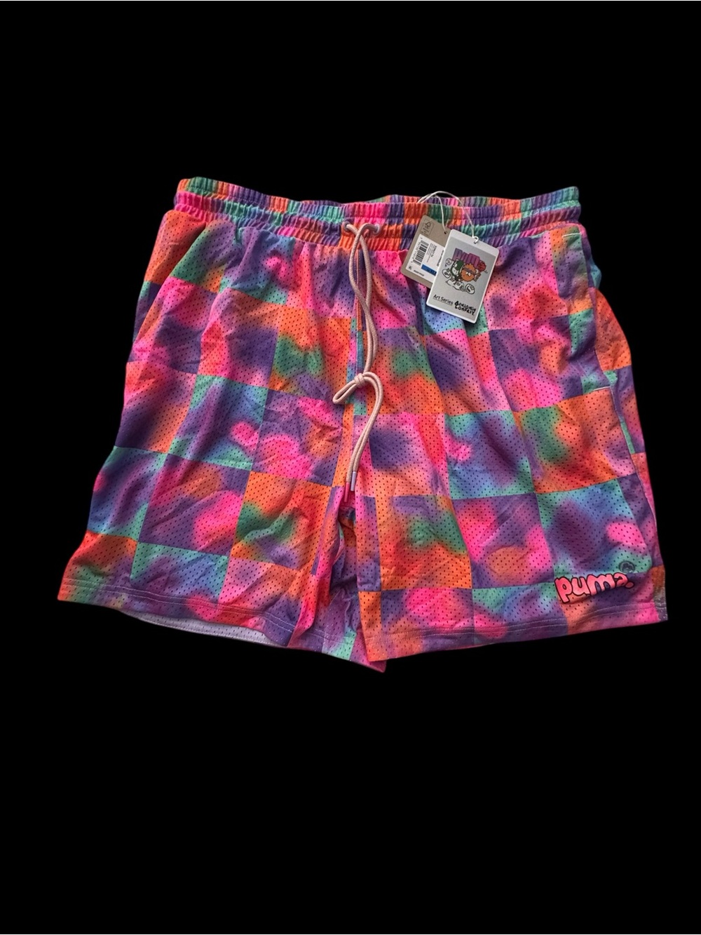 New men’s Benjamin lamprey PUMA Multicolor Tie-Dye Mesh Shorts XL